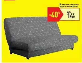 Conforama Housse Clic-clac Strine 140 X 190 Cm offre