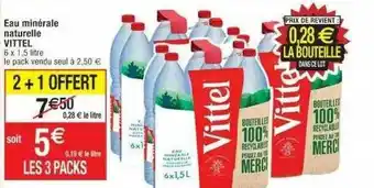 Cora x Carrefour Eau Minérale Naturelle Vittel offre