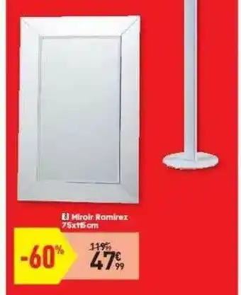 Conforama Miroir Ramirez 75 X 115 Cm offre