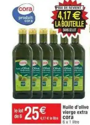 Cora x Carrefour Huile D'olive Vierge Extra Cora offre