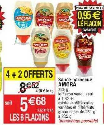 Cora x Carrefour Sauce Barbecue Amora offre