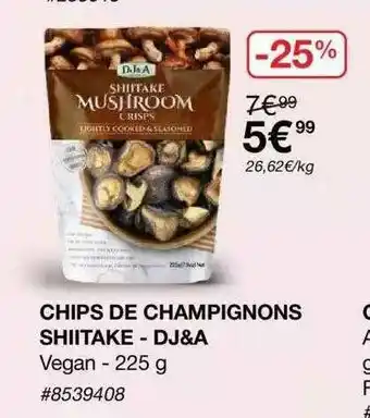 Costco Chips De Champignons Shiitake - Dj&a offre
