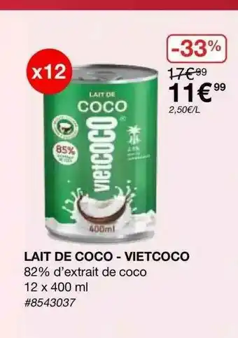 Costco Lait De Coco - Vietcoco offre