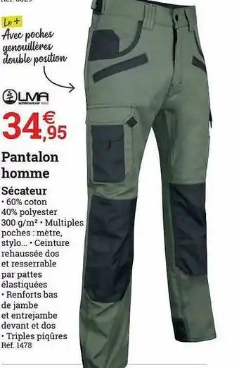 Espace emeraude Lma Pantalon Homme Sécateur offre