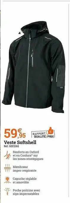 Espace emeraude Veste Softshell offre