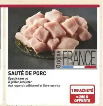 Grand Frais Sauté De Porc offre