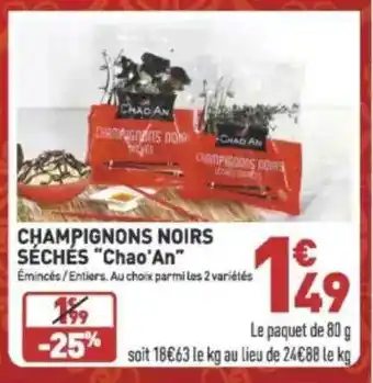 Champignons Noirs Séchés