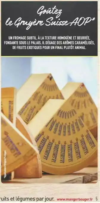 Grand Frais Gruyère Suisse Aop offre