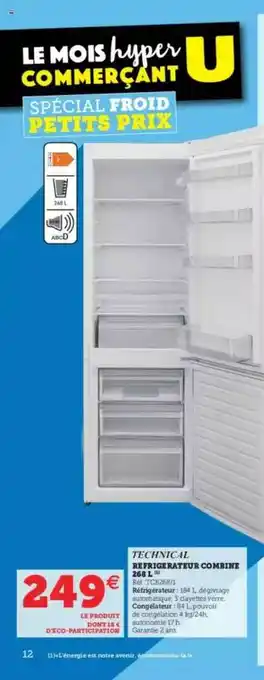 Réfrigérateur Combiné 268 L Technical