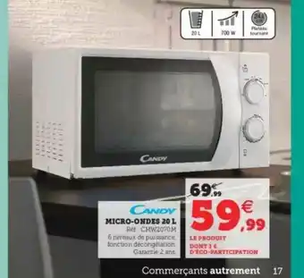 Hyper U Micro-ondes 20 L Candy offre