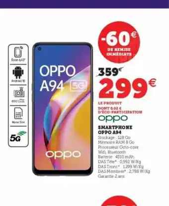 Hyper U Smartphone Oppo A94 offre