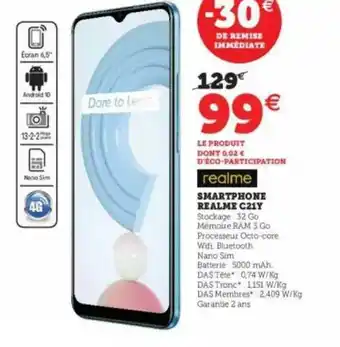 Hyper U Smartphone Realme C21y offre