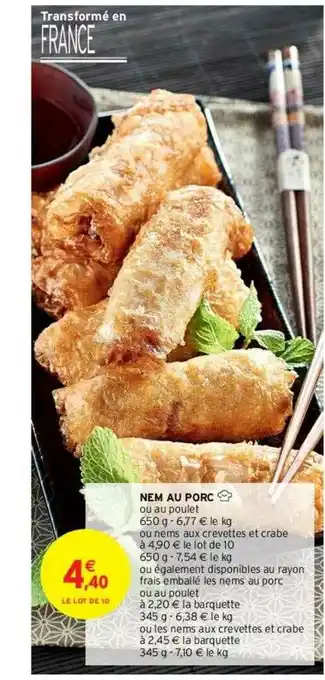 Intermarché Contact Nem Au Porc offre
