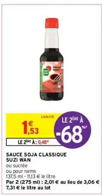 Intermarché Contact Sauce Soja Classique Suzi Wan offre