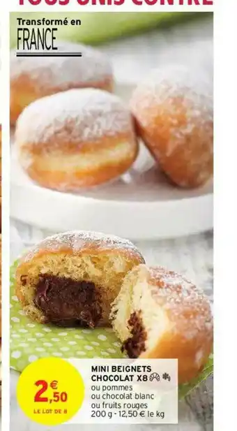 Intermarché Contact Mini Beignets Chocolat X8 offre