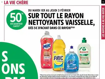 Intermarché Hyper Le Rayon Nettoyants Vaisselle offre