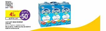 Intermarché Hyper Lait Uht Demi-écrémé Lactel offre