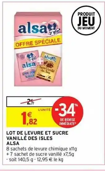 Intermarché Hyper Lot De Levure Et Sucre Vanillé Des Isles Alsa offre