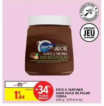 Intermarché Hyper Pâte à Tartiner Sans Huile De Palme Ivoria offre