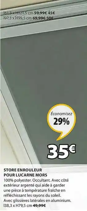 JYSK Store Enrouleur Pour Lucarne Mors offre
