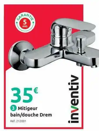 Mr Bricolage Mitigeur Bain-douche Drem Inventiv offre