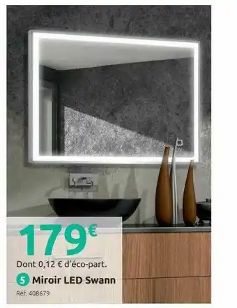 Mr Bricolage Miroir Led Swann offre