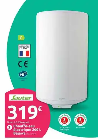Chauffe-eau électrique 200 L Bajawa
