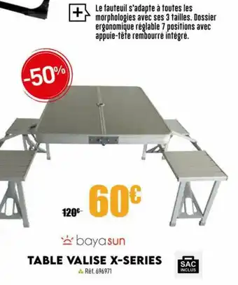 Narbonne accessoires Table Valise X-series offre