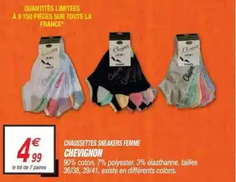 Netto Chaussettes Sneakers Femme Chevignon offre