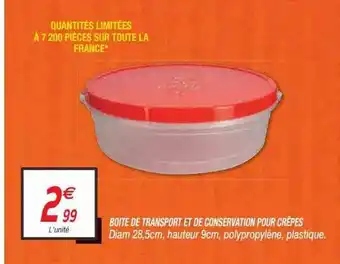 Netto Boîte De Transport Et De Conservation Pour Crêpes offre
