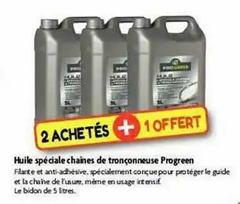 Point Vert Huile Spéciale Chaines De Tronçonneuse Progreen offre