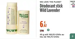 La Vie Claire Déodorant stick Wild Lavender offre