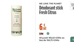 La Vie Claire Déodorant stick Fresh Citrus offre