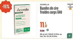 La Vie Claire Bandes de cire froides corps X40 offre