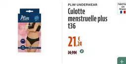 La Vie Claire Culotte menstruelle plus t36 offre