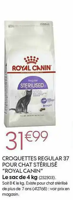 Truffaut Croquettes Regular 37 Pour Chat Stérilisé offre