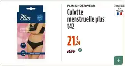 La Vie Claire Culotte menstruelle plus t42 offre