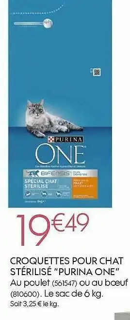 Truffaut Croquettes Pour Chat Stérilisé offre