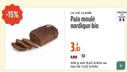 La Vie Claire Pain moulé nordique bio offre