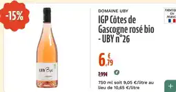 La Vie Claire IGP Côtes de Gascogne rosé bio - UBY n°26 offre