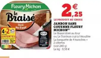 U Express Jambon Sans Couenne Fleury Michon offre