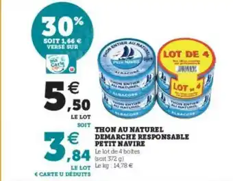 U Express Thon Au Naturel Démarche Responsable Petit Navire offre