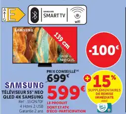 Super U SAMSUNG TÉLÉVISEUR 55" NEO QLED 4K SAMSUNG offre