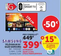 Super U SAMSUNG TÉLÉVISEUR 55" QLED SAMSUNG offre