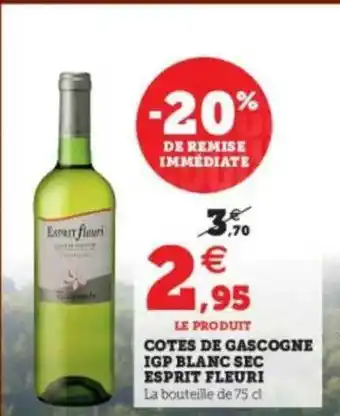 U Express Côtes De Gascogne Igp Blanc Sec Esprit Fleuri offre