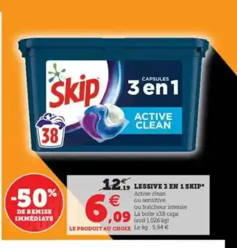 U Express Lessive 3 En 1 Skip offre