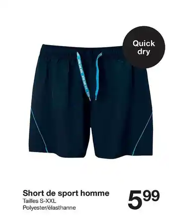 Zeeman Short De Sport Homme offre