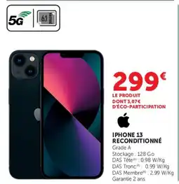 Super U IPHONE 13 RECONDITIONNÉ offre