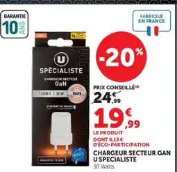 Super U CHARGEUR SECTEUR GAN offre