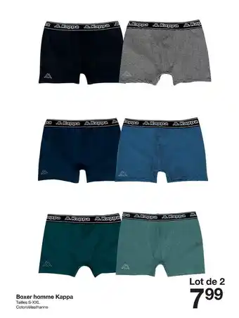 Zeeman Boxer Homme Kappa offre